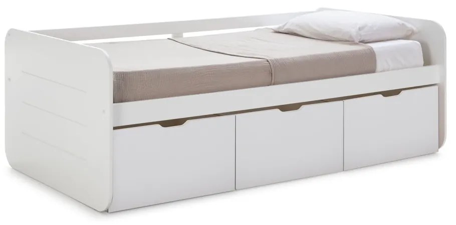 Letto per bambini bianco con contenitore 90x190 cm Abbott - Marckeric