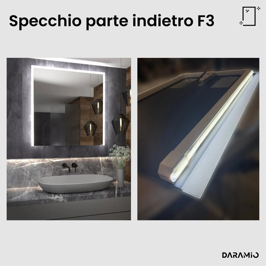 Specchio con luce LED F3