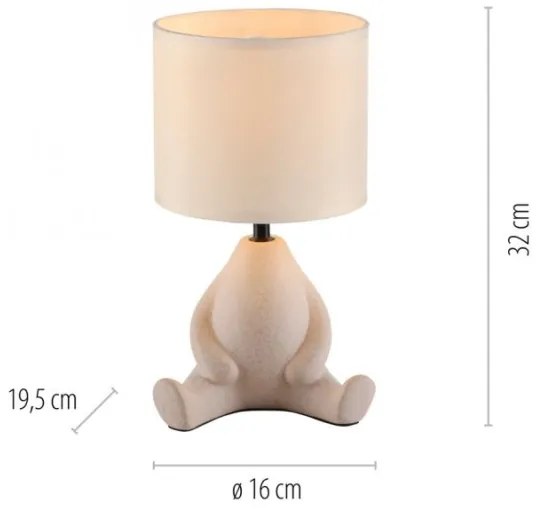 JUST LIGHT. 14190-39 - Lampada da tavolo TED 1xE27/25W/230V beige