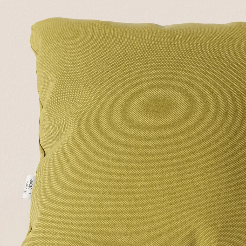 Honey cuscino disponibile in diversi colori realizzato in tessuto simil cotone impermeabile T13 giallo