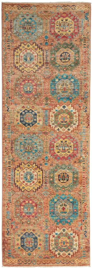 Samarkand Tappeto orientale 80x240 Giallo (Pakistan) Annodato A Mano