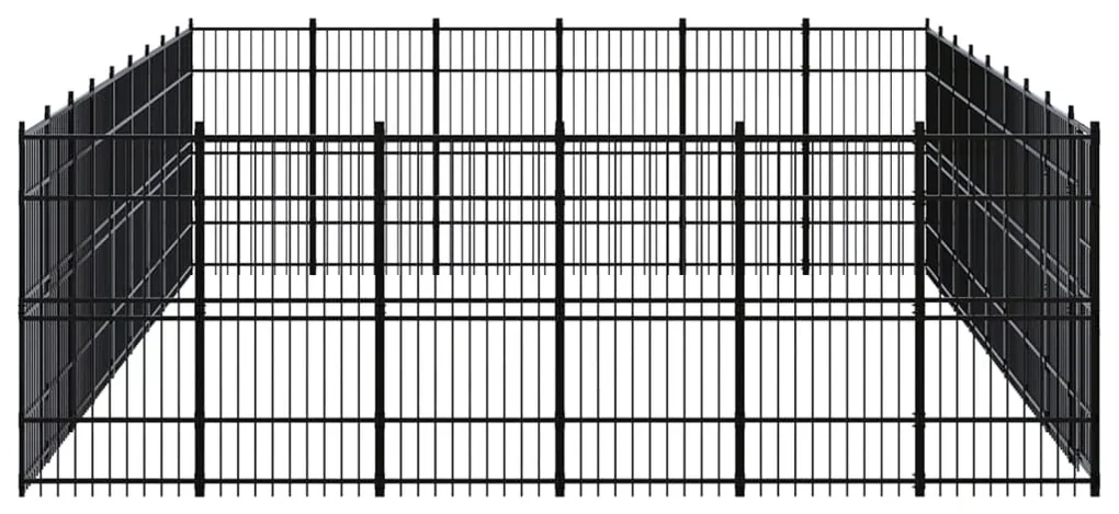 Gabbia per cani da esterno in acciaio 49,77 m²