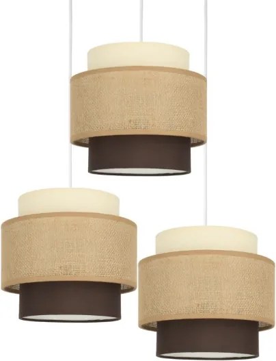 Brilagi - Lampadario sospeso con cavo RESNA 3xE27/60W/230V Ø 45 cm beige/nero