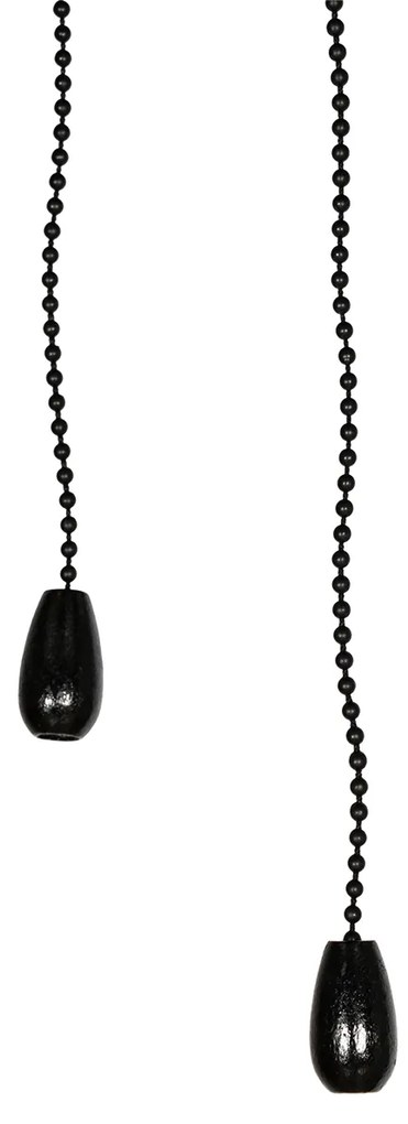 Ventilatore da soffitto nero con stampa legno 107,5 cm 3 luci con interruttore a tirante - Mistral Vidro