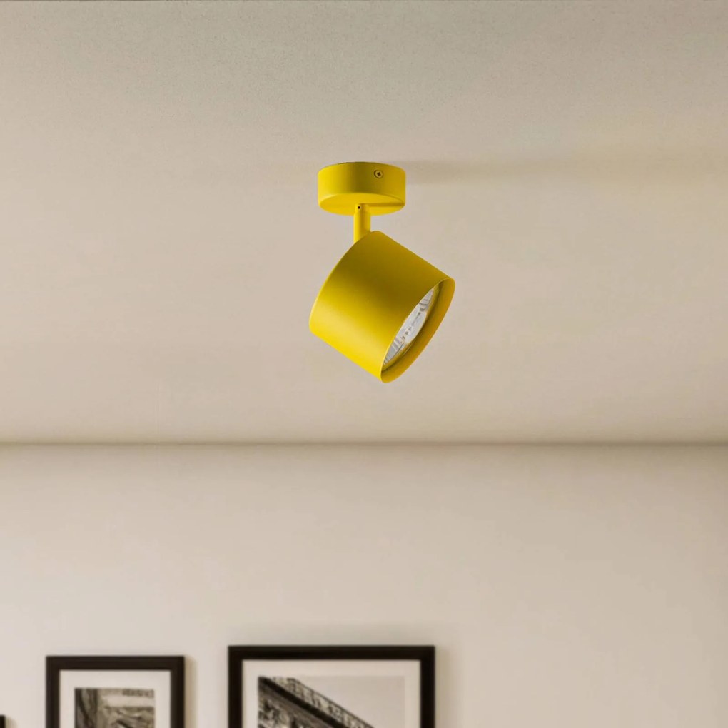 Argon Faretto da soffitto Chloe orientabile 1 luce, giallo