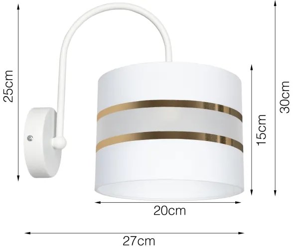 Applique CORAL 1xE27 / 60W / 230V bianco