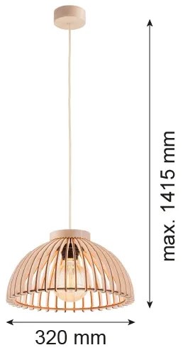 Argon 8633 - Lampadario a sospensione con filo TRE 1xE27/15W/230V