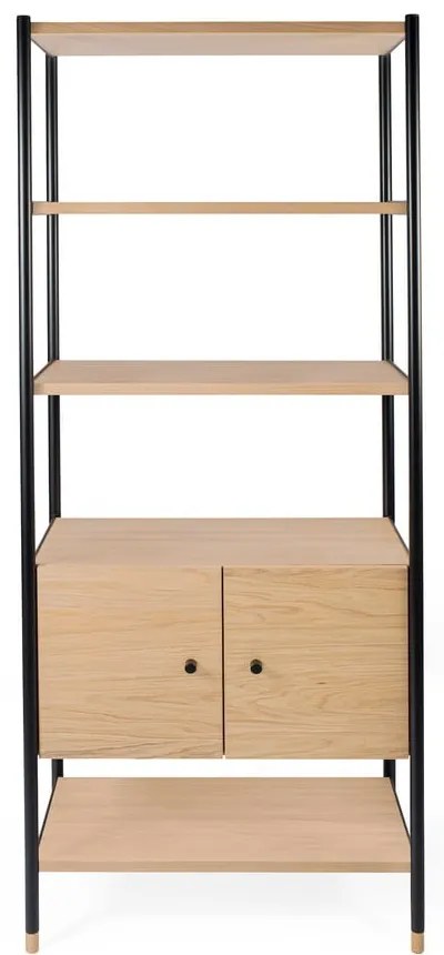 Libreria nera in rovere 90x180 cm Jungend - Woodman