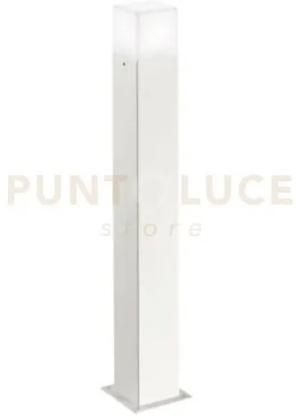 Ges402- paletto alluminio 1 luce attacco e27 colore bianco h.70cm