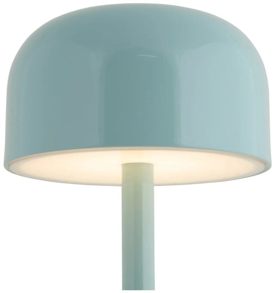 Lampada da tavolo a LED di colore azzurro con paralume in metallo (altezza 24,5 cm) James - Leitmotiv