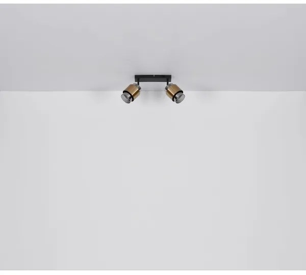 Globo 15560-2 - Faretto MILLEY 2xE27/40W/230V nero/ottone