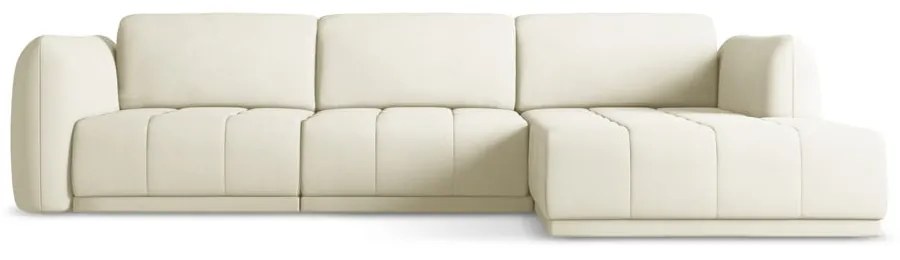 Divano angolare bianco (con penisola a destra) Hoku – Makamii