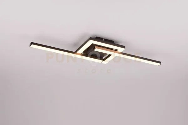 Viale plafoniera led  17w 1860lm, 3000k nera orientabile l. 55cm  i...
