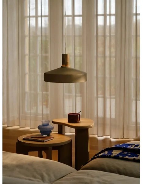 Nordlux - Lampadario a sospensione con filo ELVAS 1xE27/60W/230V diametro 37,5 cm beige