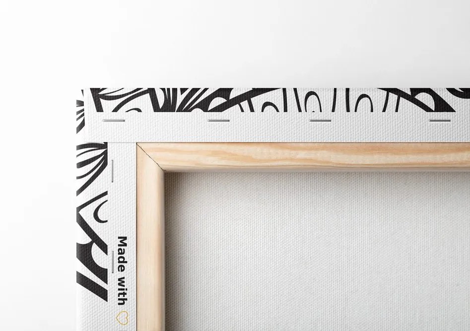 Quadro su tela – Ornamento bianco e nero