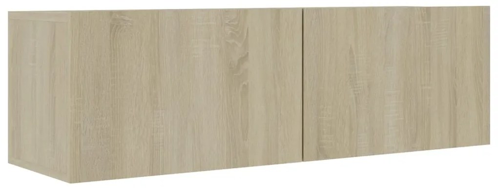 Set di mobili porta tv 2 pz rovere sonoma in legno multistrato