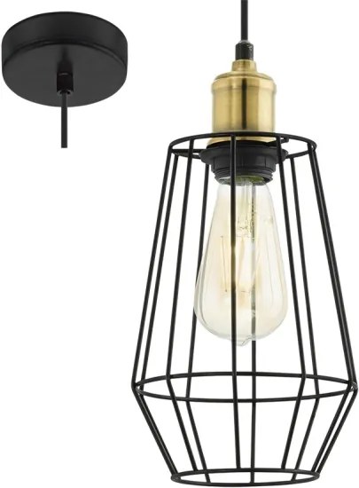 Eglo 49791 - Lampada a sospensione DENHAM 1xE27/60W