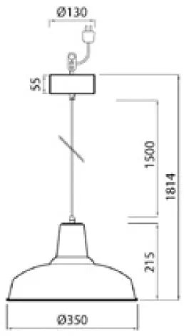 LOFT35 PENDANT 1 x E27 Max 60W  NERO