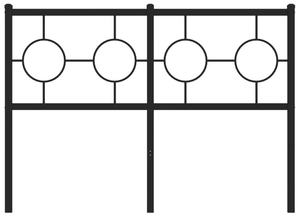 Testiera in metallo nero 120 cm