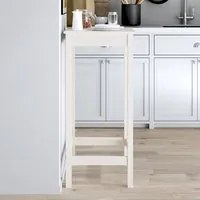 Tavolo da Bar Bianco 50x50x110 cm in Legno Massello di Pinocod mxl 82171