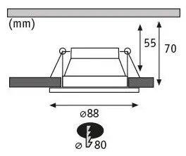 Paulmann 93402 - Set 3x LED 6W IP44 dimmerabile incasso COLE 230V