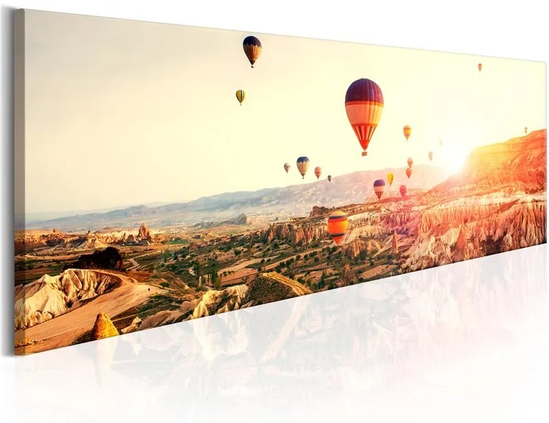 Quadro Balloon Rides  Colore Blu, Dimensioni e Misure 150x50