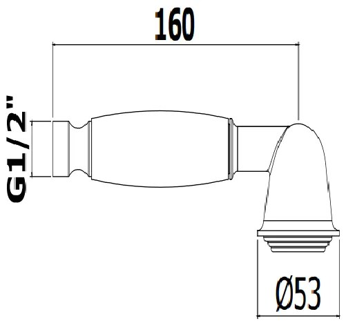 Paffoni Iris Zdoc007 Doccetta classica Monogetto 53 Mm In Metallo Cromo