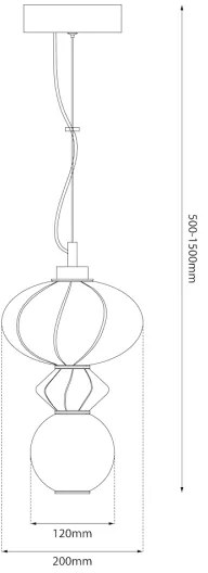 Lampadario LED a sospensione con filo ASCOLI LED/8W/230V diametro 20 cm verde/blu