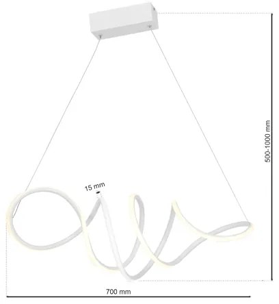 Lampadario LED a sospensione con filo LOCA LED/50W/230V