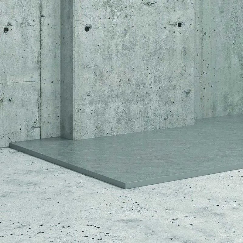 Kamalu - piatto doccia 160x90 effetto pietra colore grigio