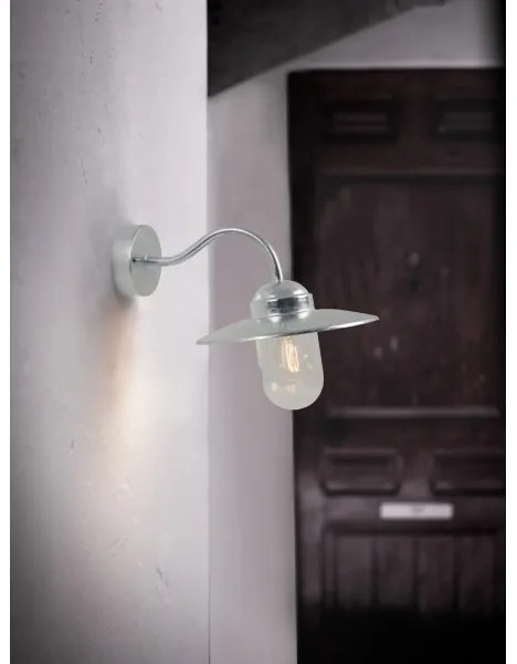 Nordlux - Applique da esterno LUXEMBOURG 1xE27/60W/230V IP54 argento