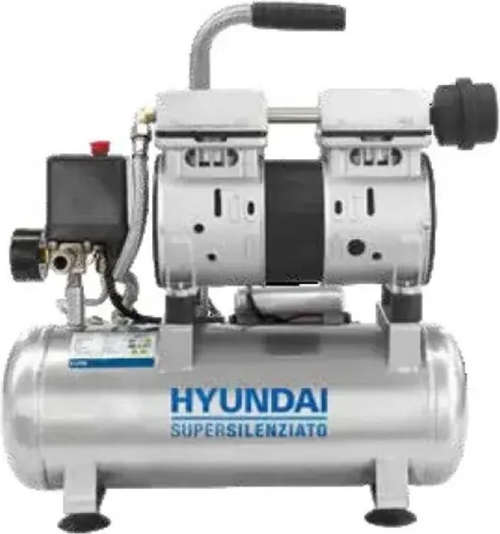 65712 Compressore 750 w Oil Free Supersilenziato 6 l - Hyundai