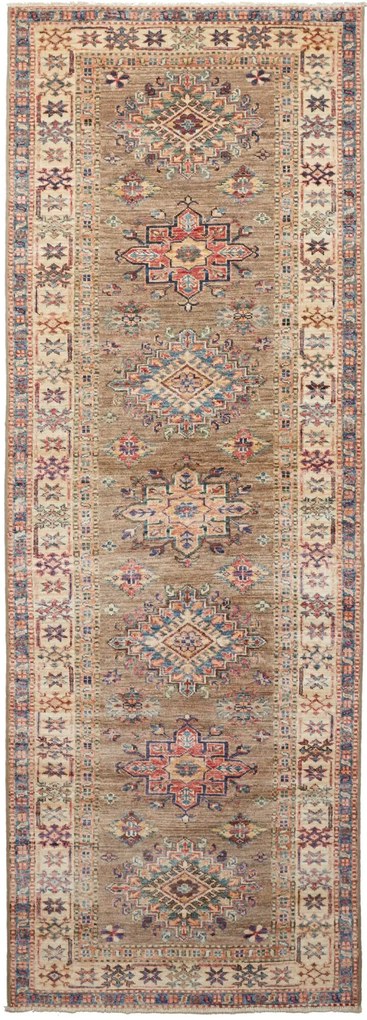 Kazak Tappeto 230x80 Beige (Pakistan) Annodato A Mano