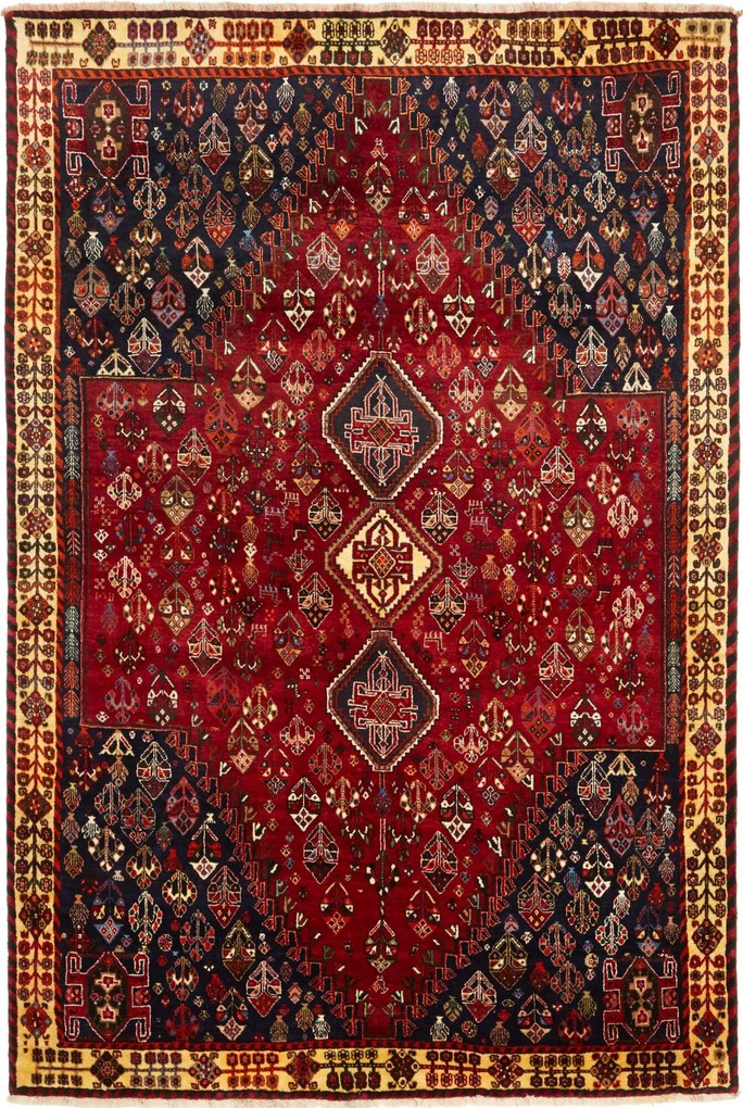 Gashghai Tappeto persiano 160 x 240 Rosso (Iran) Annodato A Mano