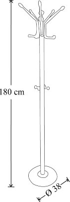 Piantana appendiabiti GINESTRA in metallo con base in marmo ARANCIO