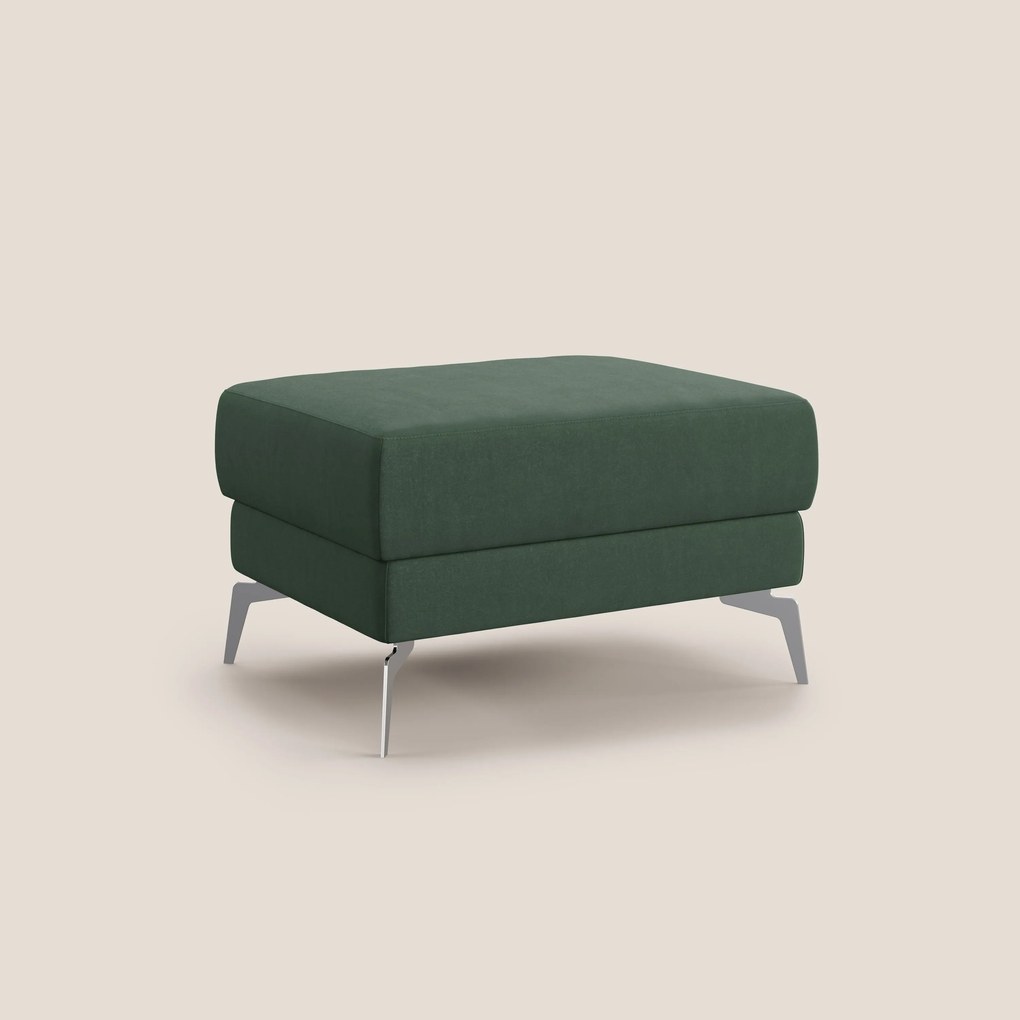 Star Pouf con piedini alti in microfibra impermeabile T11 verde