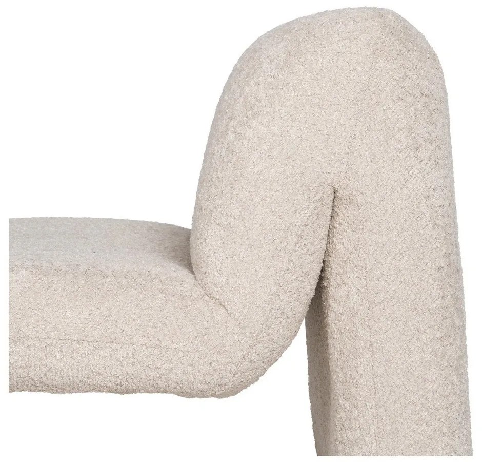 Poltrona beige in tessuto bouclé - Ixia