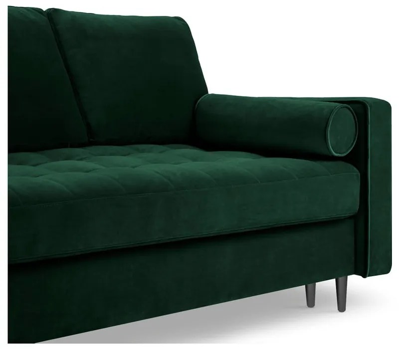 Divano letto in velluto verde Santo - Milo Casa