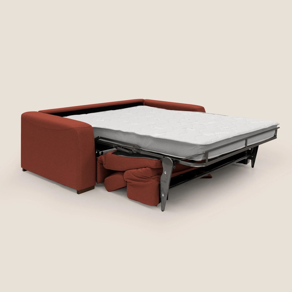 Poseidon divano letto + relax elettrico in tessuto smacchiabile impermeabile T05 rosso