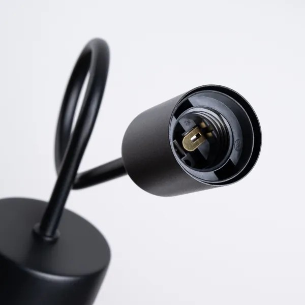 Sollux SL.1433 - Applique LOOP 1xE27/15W/230V nero