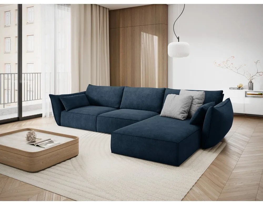 Divano angolare blu scuro (angolo destro) Vanda - Mazzini Sofas