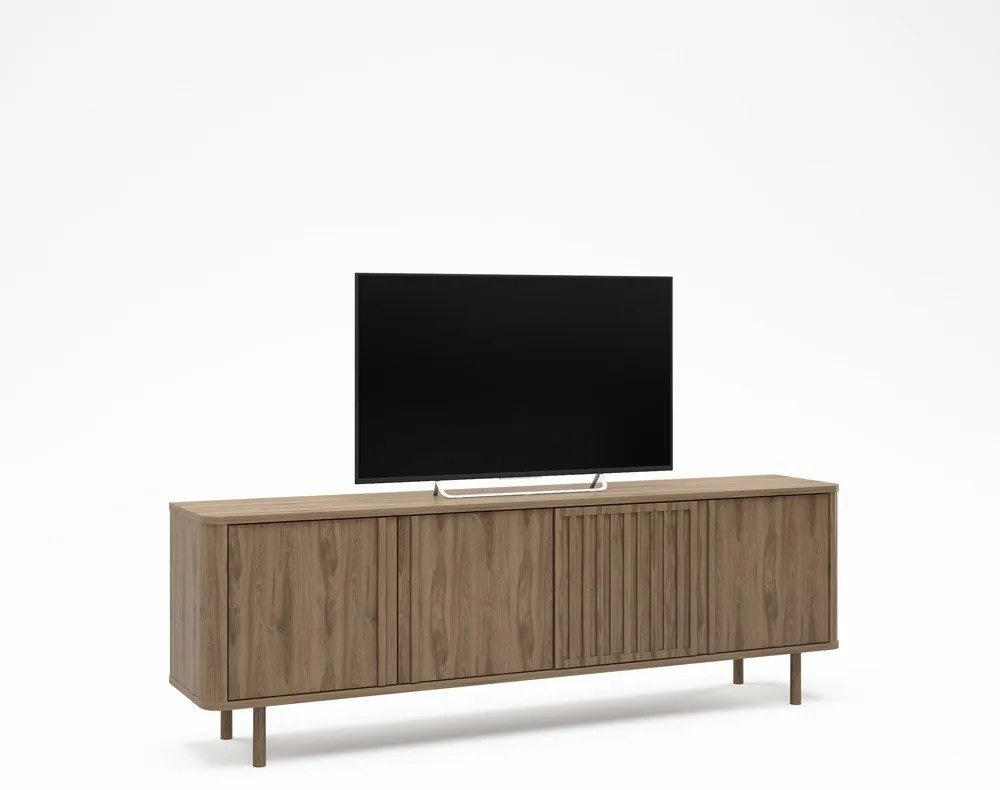Mobile TV di colore naturale con effetto rovere 180x60,5x35 cm Salma – Marckeric