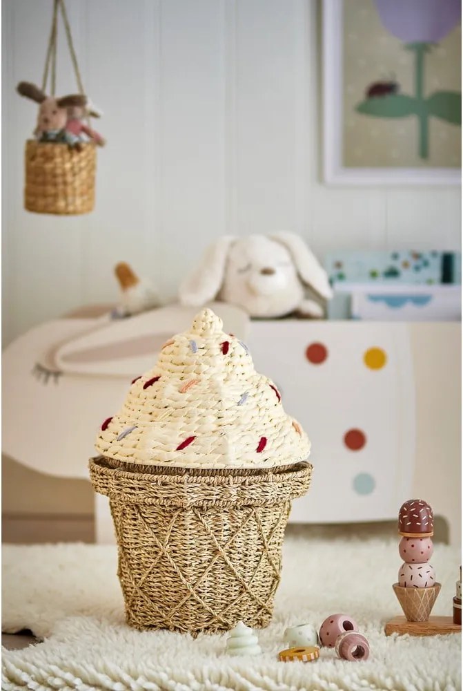 Cesta per giochi da bambino di colore naturale in erba marina ø 28x41 cm Cillie – Bloomingville Mini