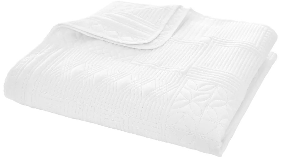 Copriletto bianco con rivestimento trapuntato 220x230 cm Folkstone Geo – Catherine Lansfield