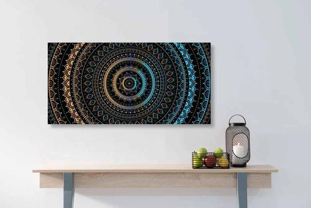 Stampa su tela – Mandala con motivo solare