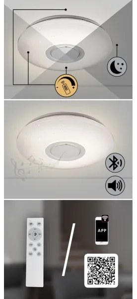 Rabalux 3509 - Plafoniera da soffitto LED RGB dimmerabile RODION LED/24W/230V + telecomando