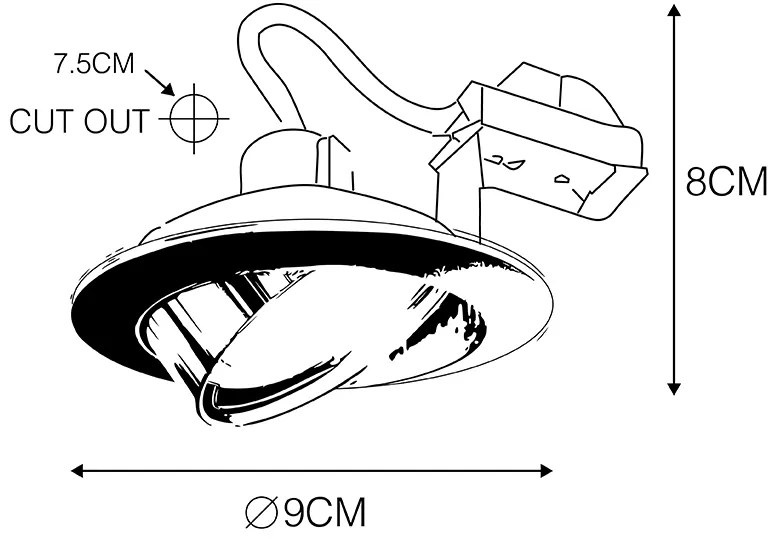 Faretto da incasso Smart in acciaio orientabile con Wifi GU10 - Cisco