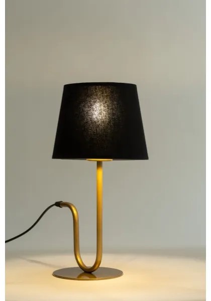 Lampada da tavolo VOLUTTO 1xE27/60W/230V nero/rame