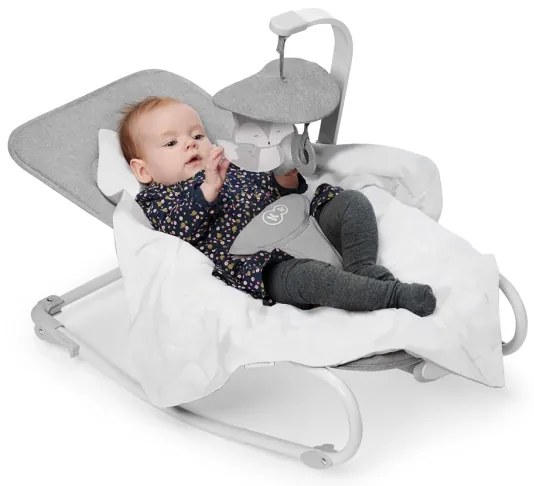 KINDERKRAFT - Dondolo vibrante per bambini con melodia FELIO 2 grigio