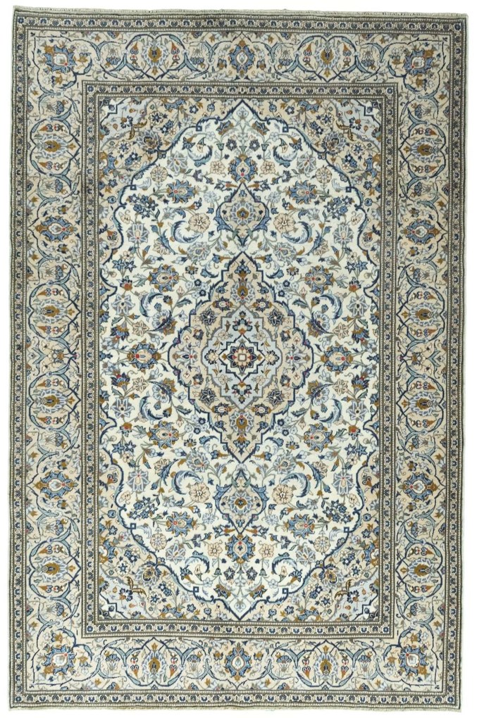 Kashan Tappeto 190 x 300 Beige (Iran) Annodato A Mano